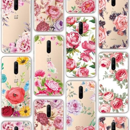 Ciciber Funda Case for Oneplus 9 7 8 7T 9R 6 6T Nord N10 N100 Pro Soft Silicone Case Luxury Flora Flower Vogue Coque TPU Capa