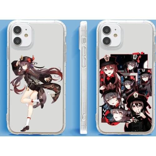 Hu Tao Genshin Impact Phone Case For iphone 5 5s se 2 6 6s 7 8 12 mini plus X XS XR 11 PRO MAX transparent tpu shell silicone