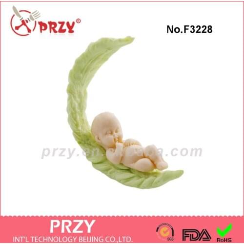 PRZY Cute Baby Banana Silicone Mold Fondant Angel Silicone Cake Mold Fondant Mold, Jelly,candy Molds Moulds Silicone Rubber 001