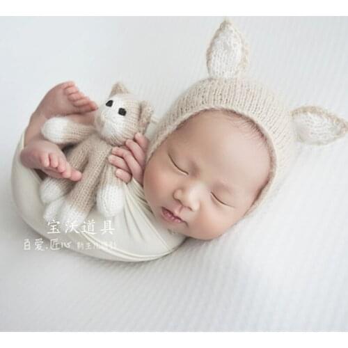 Newborn backdrop fabric Baby knitted blanket photography props Newborn rug Basket stuffer photo studio props