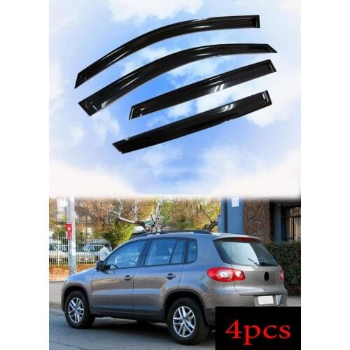 For Volkswagen Tiguan 2007-2016 High quality Acrylic black Window Visor Vent Sun Shade Rain Guard Door Visor 4pcs