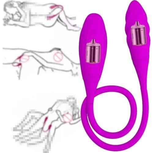 Sex Toys Lesbian Double Headed Vibrator Anal Plug Gay Clitoris Stimulator G spot Vagina Massager Penis Artificial Dildo Women