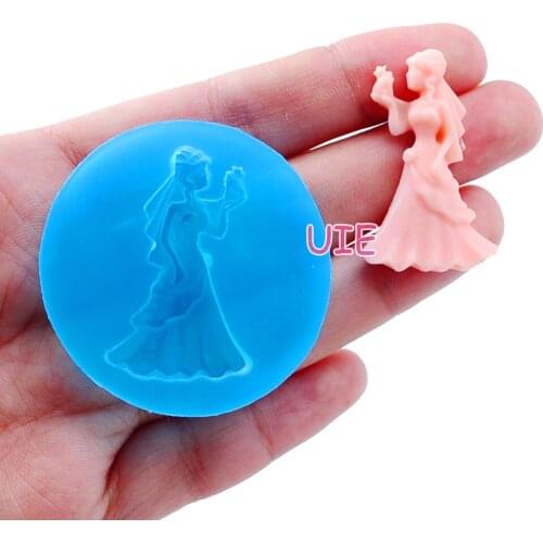 FYL002U 35.5mm x 15.0mm Woman Silicone Mold Fondant Cake Decoration Candy Resin Clay Earrings Necklace Craft Soap Candle