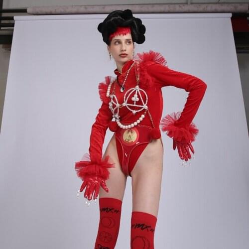 Gogo Dancer Costume Adult Metallic Bra Futuristic Clothes Nightclub Outfit Pole Dancing Wear Festival Clothing Rave DL8232