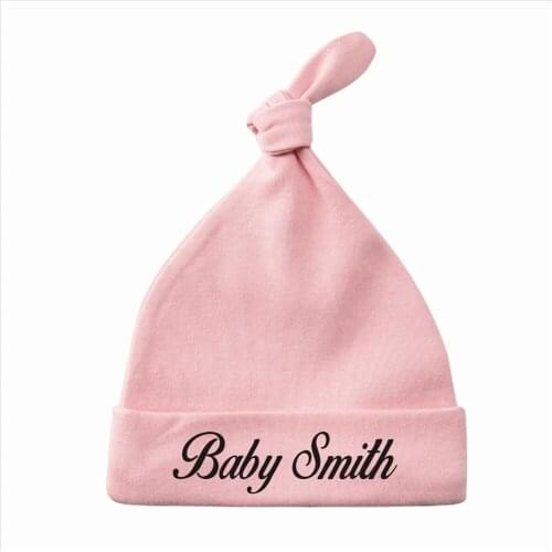 Custom Name Baby Hat Spring Autumn 100% Cotton Newborns Children Beanies Unisex Kids Infant Baby Caps Personalized Baby Hats