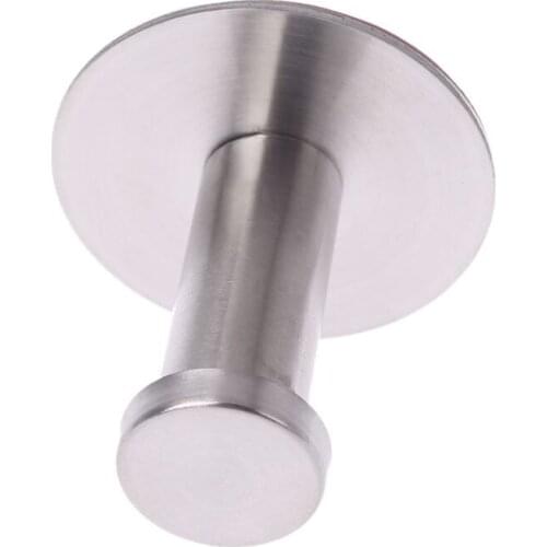 Stainless Steel Round Without Drilling Self Adhesive Wall Mounted Towel Clothes Hook Sticker Robe Coat Hanger Bathroom
