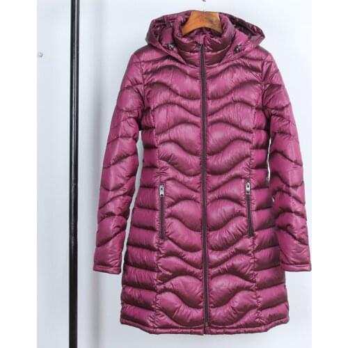 2019 new winter long section female cotton hooded jacket coat shiny fabrics slim women thick jacket coat big plus size