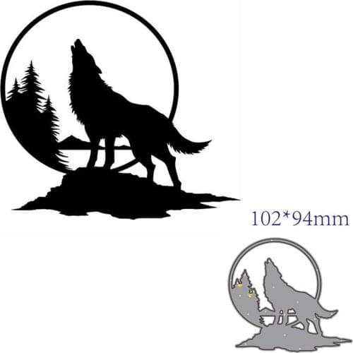 Metal cutting dies cut die mold Animal Wolf decoration Scrapbook paper craft knife mould blade punch stencils dies