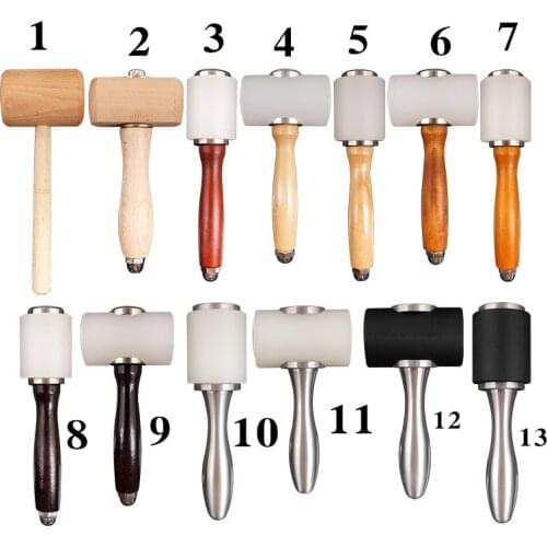Nylon Leather carving wood hammer DIY handmade leather carving hammer printing tool carving hammer Woodworking hammer