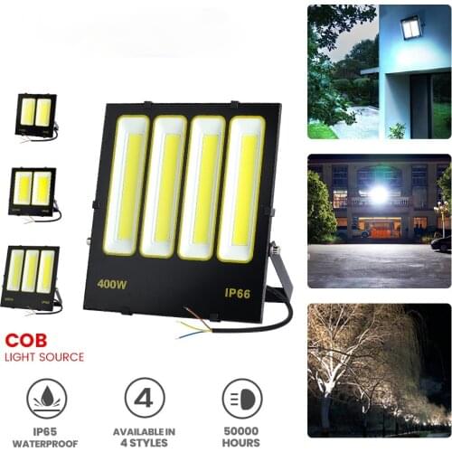 New Private Model LED Flood Light Flood Light High Brightness Aluminum Shell COB Patented Wide Pressure Outdoor Light 100-400W