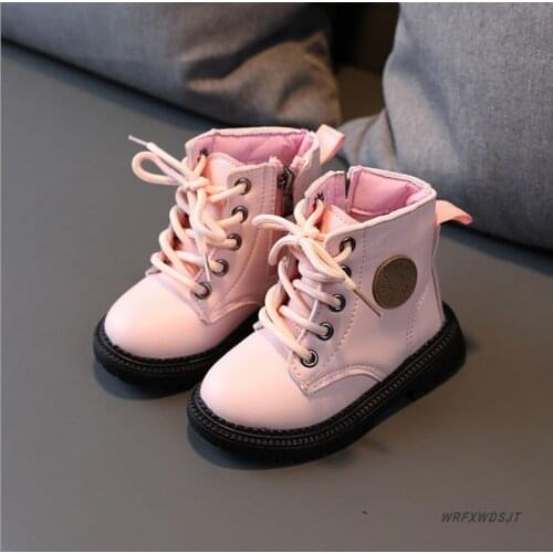 2021 new autumn Winter Children Shoes Girls Boys Soft Fashion Casual Retro Kids Martin Boots Warm Ankle Boots