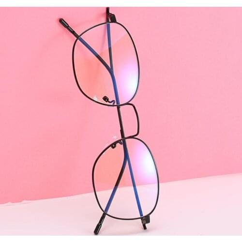 Woman Anti Blue Light Glasses Frame Ultralight Metal Round Optical Sepectacles Men Women Computer Goggles Eyeglasses Eyewear