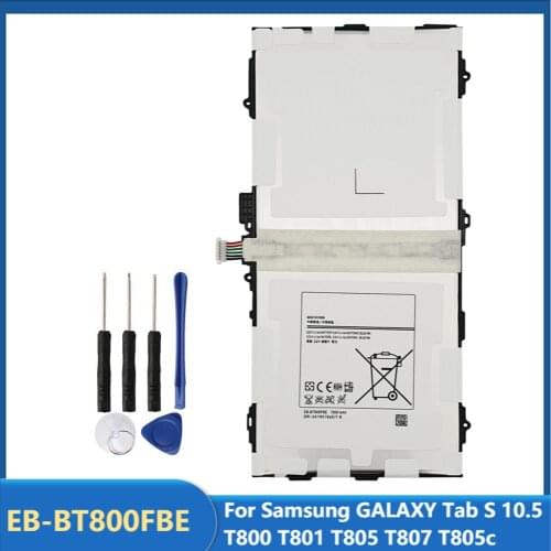 Original Replacement Tablet Battery EB-BT800FBE For Samsung GALAXY Tab S 10.5 T800 T801 T805 T807 T805c 7900mAh With Free Tools