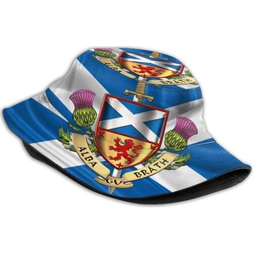 Scotland Forever - Alba Gu Brath - Of Scotland Over Flag Of Scotland Foldable Panama Bucket Hat Cap World Heraldry Collection