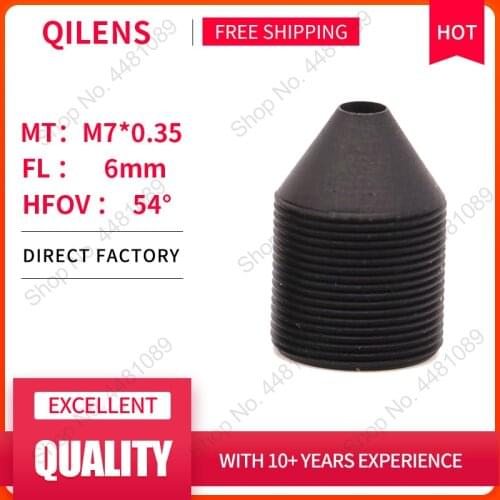 QILENS M7 LENS FL 6mm pin hole lens with Aperture F1.6 Mini CCTV HD 2.0Megapixel Lens for security cameras lens