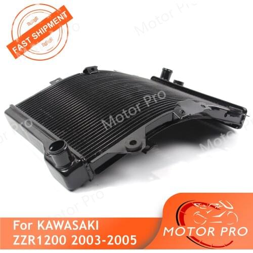 Motorcycle Radiator For Kawasaki ZZR 1200 2003 2004 2005 Cooling water cooler Engine Part ZZR1200 03 04 05 Aluminum