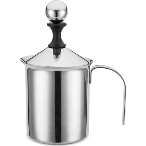 Manual Milk French Press Coffee Maker Stainless Steel Hand Pump Milk Foamer Handheld Milk Jug