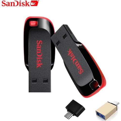 Sandisk Pendrive 128gb 64gb 32gb 16gb Mini USB Flash Drive 32 64 128 16 GB Pen Drive 2.0 USB Stick Disk on Key Memory for Phone