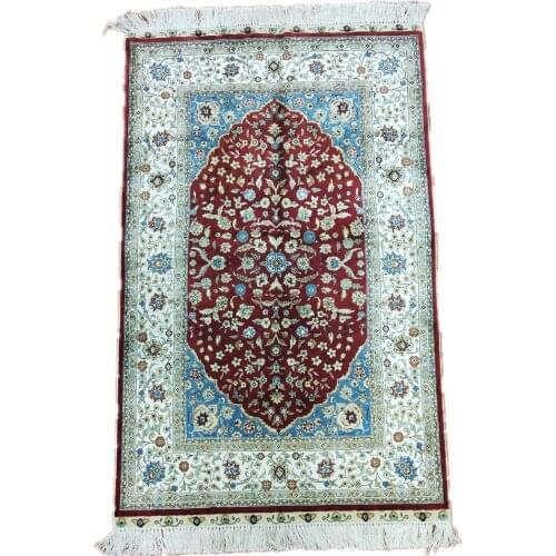 Seeykeep™ 2.5x4ft Rectangle Pure Silk Handknotted Oriental Traditional Persian Rug-SK3036040