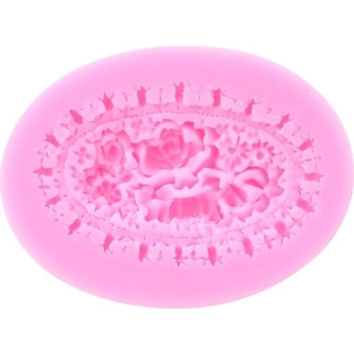 Good Grade Silicone Roses Flowers Lace Soap Mould Wedding Cake Decorating Tools DIY Baking Fondant Silicone Mold