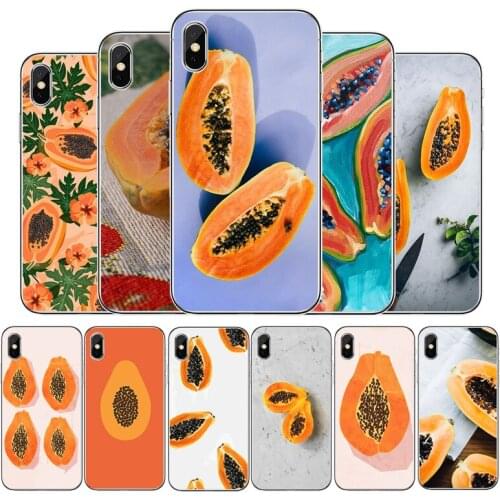Papaya Silicone phone case For iphone 11Pro Max 11 XR XS Max X 8 7 6 6S Plus 5 5S SE 2020 Back Cover Shell