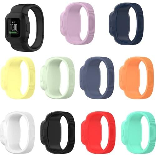 Silicone Strap For Garmin Vivofit Jr.3 Wriststrap Smart Watch Accessories Non-buckle Pure Color Wriststrap Replacement Bands