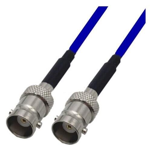 Blue Soft RG142 BNC Female to BNC Female Connector RF Coaxial Jumper Pigtail Cable