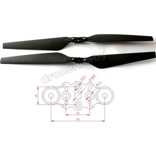 UP2280 / UP2380 Carbon composite folding paddle UFUP 22 / 23 inch propeller for Agriculture drone 6215 Motor