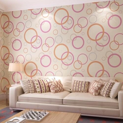 Beibehang Modern simple 3D stereo relief wallpaper black and white circle living room background wall non - woven wallpaper