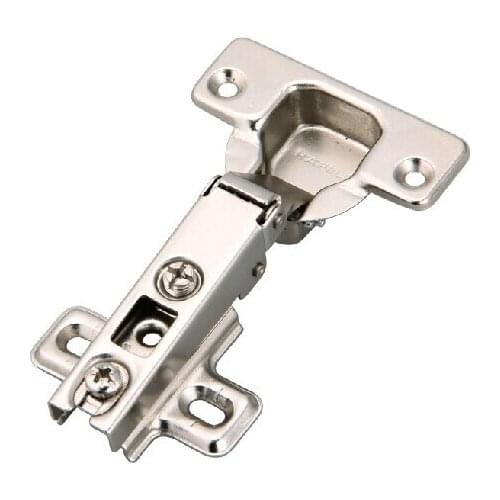 SS304 half overlay FURNITURE HARDWARE Hydraulic brass buffer kitchen cabinet door hinge damper soft close