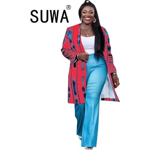 Womens streetwear 2020 trench coat women red print long sleeve maxi coat new fashion casual outfits spring clothes