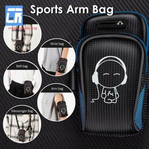 Waterproof Sport Armband Bag Luminous Running Outdoor Jogging Gym Arm Band Mobile Phone Bag Case For Samsung iPhone 12 Pro Max