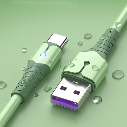 Liquid Silicone 5A Fast Charger Micro USB Type C Cable for Samsung Xiaomi Huawei Oneplus Universal Android Charging Data Cord