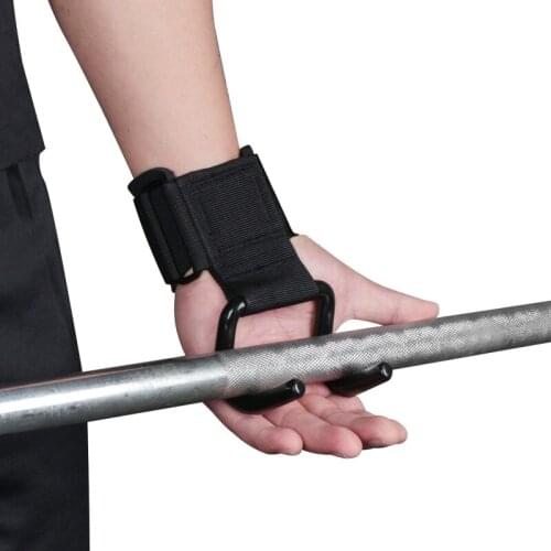 2pcs Anti-slip Wrist Support With Hooks Gloves Gym Fitness Weight Lifting Arms Strength Training Strap Grip New