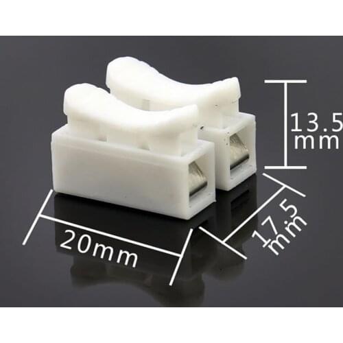 20X 2P Spring Wire Connectors Electrical Cable Clamp Terminal Block Connector LED Strip Light Wire Quick Connecting