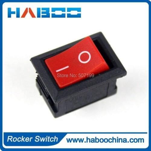 5pcs packing shipping free rocker switch 2position red color on-off