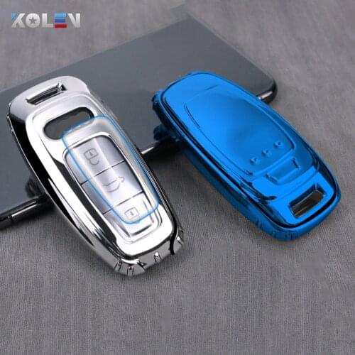 Colorful Soft Tpu Car Remote Key Case Full Cover Shell Holder For Audi A6 A7 A8 C8 Q8 D5 2018 2019 Key Protector Fob Accessories