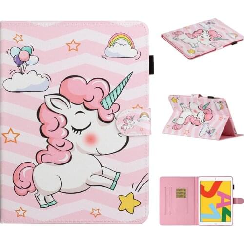 Cartoon Cat Elephant Tablet Case for ipad iPad Pro 10 5 10.5 2017 10.2 Air3 Air 3 3rd 2019 Case PU Leather Stand TPU Cover Shell