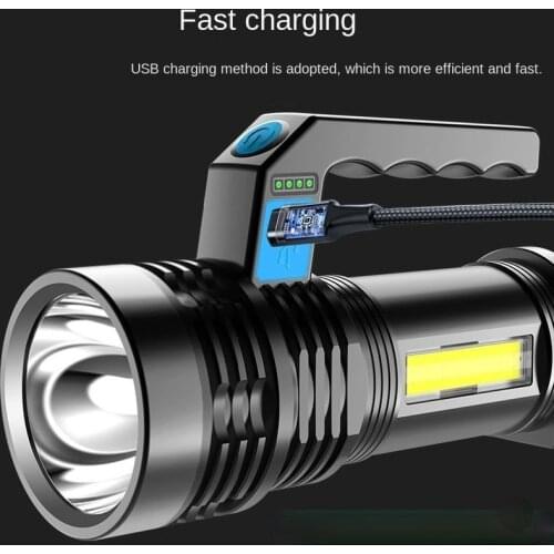 Led Mini Bright Ultra-bright Flashlight Charging Outdoor High-power Far Shooter Lift Lamp Search Xenon Argon Home Lamp