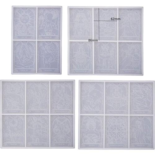 Playing Game Cards Epoxy Resin Mold Divination Cards Silicone Mould DIY Crafts Jewelry Decoration Casting Tools