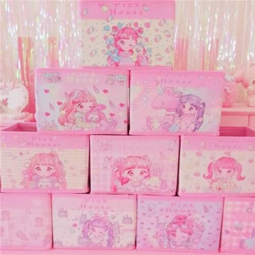 IVYYE 1PCS Fashion Japan Girls Anime Storage Boxes Bins Home Beauty Case Cosmetic Box Pouch Makeup Basket Girls NEW