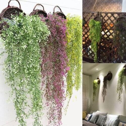 JX-LCLYL Artificial Fake Hanging Silk Flower Vine Garland Plant Home Garden Wedding Decor