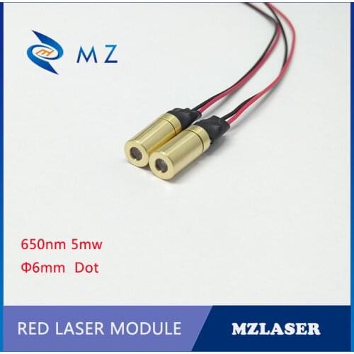 6mm 650nm5mw red dot laser module APC drive circuit control