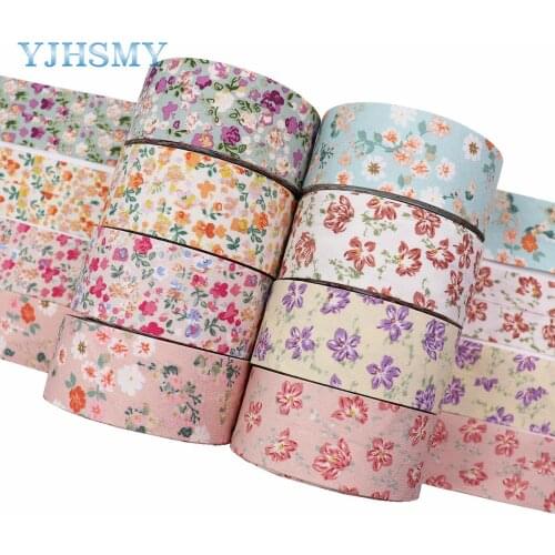 5 yards Floral style ribbon diy hair accessories bow knot cloth belt pressure cloth pet rope accessory material ribbon
