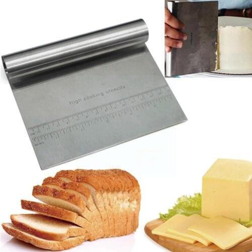 Baking Pastry Spatulas Cutters Dough Steel Cutting Kitchen Scale Board Scraper For Beginer Accessory Pizza Dough with K4K3