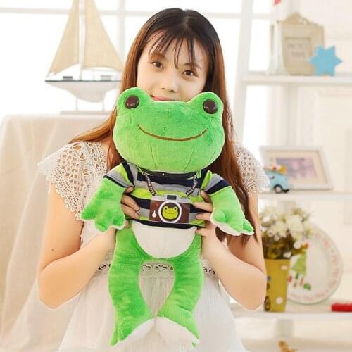 27-53CM Cute Green Frog Soft Plush Toys Stuffed Doll Animals For Children Boys Girls Birthday Christmas Gift