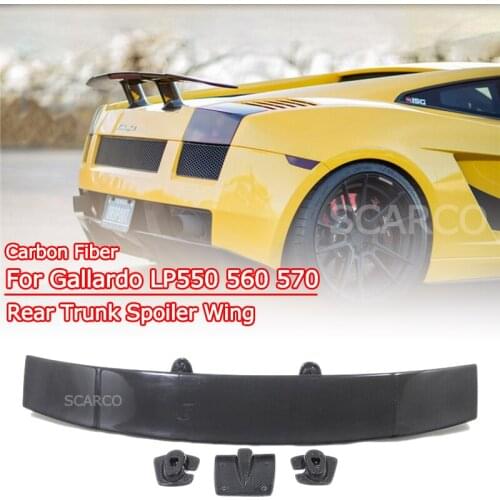 Real Carbon Fiber Didicated Tail Rear Trunk Spoiler Wing For Lamborghini Gallardo LP550 560 570 DMC"Style Modified Car Body Kit