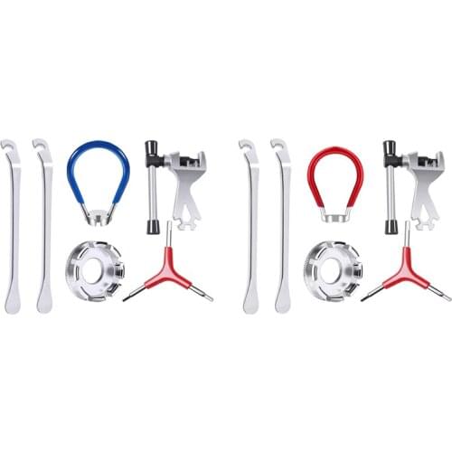 6Pcs Bike Spoke Tool Bicycle Spoke Wrench Kit Includes Bicycle Spoke Wrench Bike Spoke Wrench with Rubber Handle