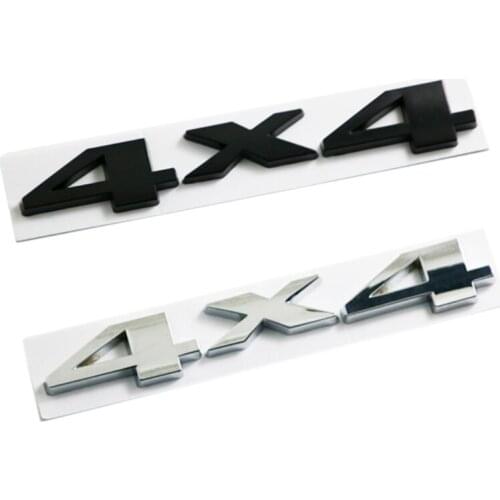 3-D Tailgate Letters Number Badge Decal Sticker 4X4 Four-wheel Drive Black White Curved Emblem Adhesive No Fade