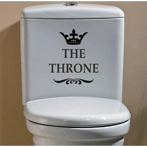 2pcs/set The Throne Bathroom Toilet Stickers Removable Vinyl Waterproof Wallpaper Mural Adesivo de parede Vinilos Paredes D883